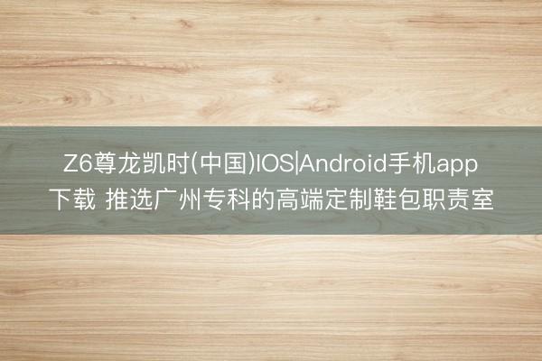 Z6尊龙凯时(中国)IOS|Android手机app下载 推选广州专科的高端定制鞋包职责室
