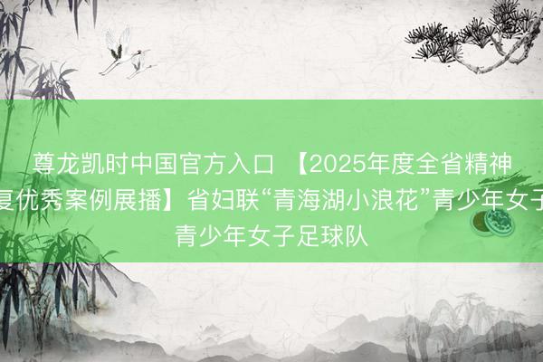 尊龙凯时中国官方入口 【2025年度全省精神文雅修复优秀案例展播】省妇联“青海湖小浪花”青少年女子足球队