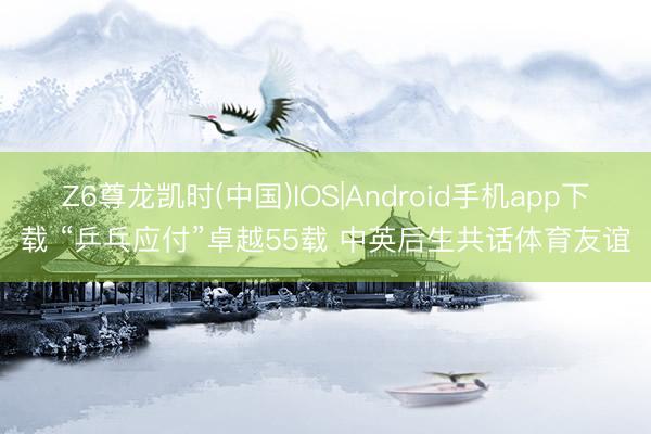 Z6尊龙凯时(中国)IOS|Android手机app下载 “乒乓应付”卓越55载 中英后生共话体育友谊