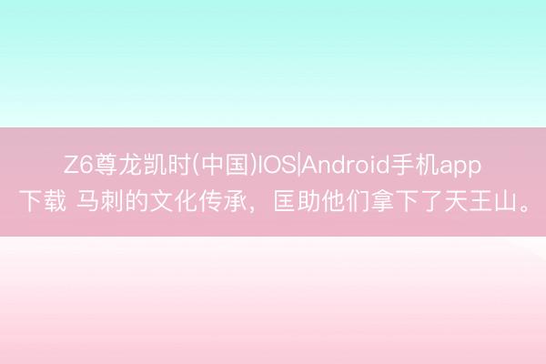 Z6尊龙凯时(中国)IOS|Android手机app下载 马刺的文化传承，匡助他们拿下了天王山。