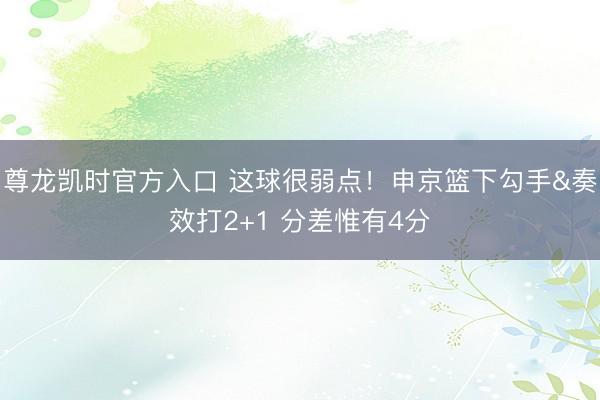 尊龙凯时官方入口 这球很弱点！申京篮下勾手&奏效打2+1 分差惟有4分