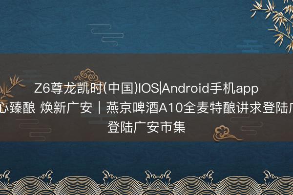 Z6尊龙凯时(中国)IOS|Android手机app下载 匠心臻酿 焕新广安｜燕京啤酒A10全麦特酿讲求登陆广安市集