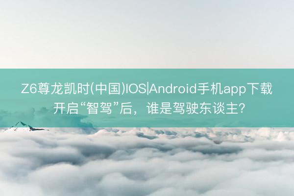 Z6尊龙凯时(中国)IOS|Android手机app下载 开启“智驾”后，谁是驾驶东谈主？